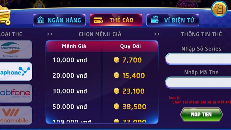 Phỏm tại Rikvip: Trò chơi đánh bài hấp dẫn và kịch tính 3 Nạp tiền và rút tiền tại Rikvip khi chơi Phỏm rất đơn giản nhanh chóng
